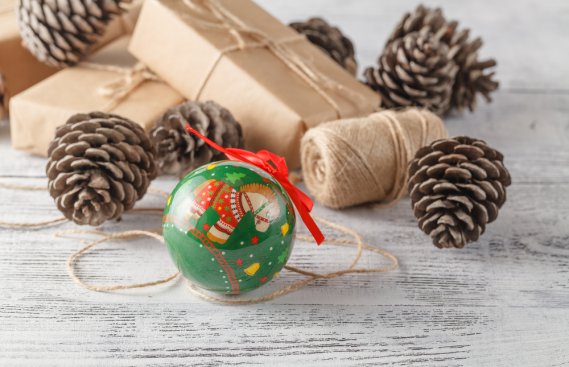 5 Sfere Palline Polistirolo Decorazioni Natale Lavoretti Decoupage Sferette  DIY