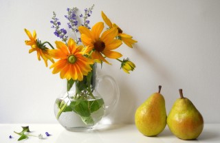vaso frutta decorazione fiori