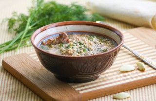 minestra zuppa riso polmone vitello brodo