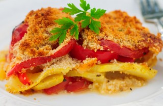 peperoni pangrattato cipolle gratin capperi