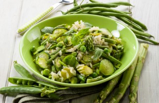 risotto riso taccole piselli zucchine asparagi