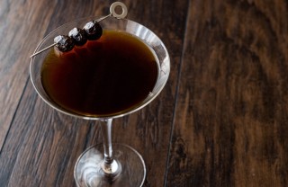 black devil martini, cocktail, halloween