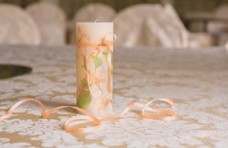 decorare candele, candele decoupage