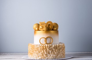 torte 50 anni matrimonio, torte pasta di zucchero