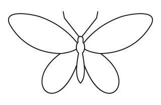 disegnare farfalla bambini