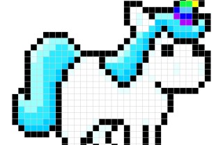 pixel art unicorno, coding unicorno, disegni unicorno 