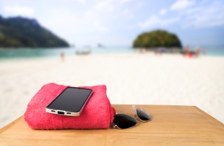 Telefono in spiaggia