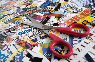 come rivestire oggetti con giornali e colla vinilica, decoupage