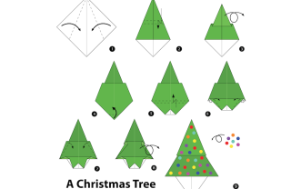 origami albero natale