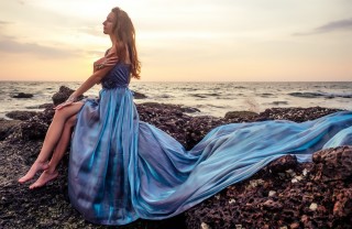 matrimonio, sera, spiaggia