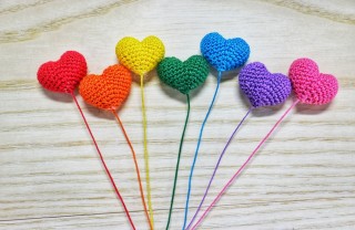 cuore amigurumi uncinetto, cuore uncinetto