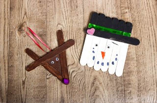 Lavoretti di Natale per bambini: decorazioni con i bastoncini del gelato