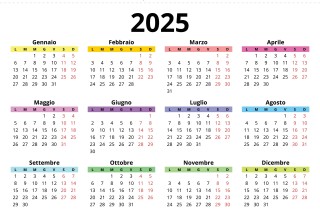 Calendario 2025 da stampare gratis: 9 modelli