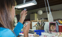 Barbara Uderzo in laboratorio