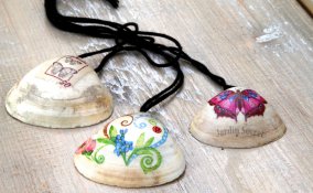 idee creative conchiglie, decoupage conchiglie, gioielli conchiglie