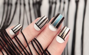 nail art, righe, decorazione unghie