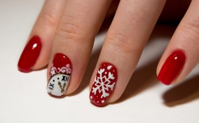 nail art fiocco di neve