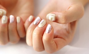 nail art, bianco, decorazione unghie