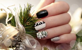 nail art natalizie, manicure, disegni
