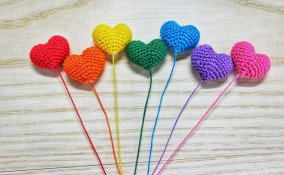 cuore amigurumi uncinetto, cuore uncinetto