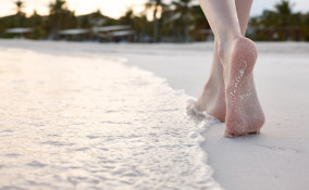 beach walking