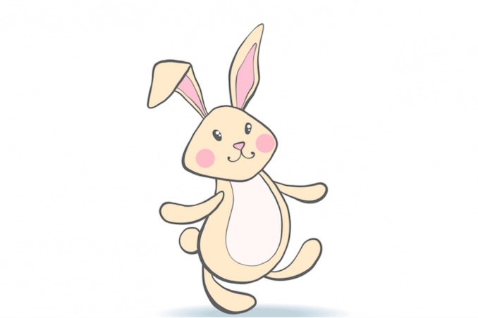 Coniglietto di Pasqua da disegnare e colorare