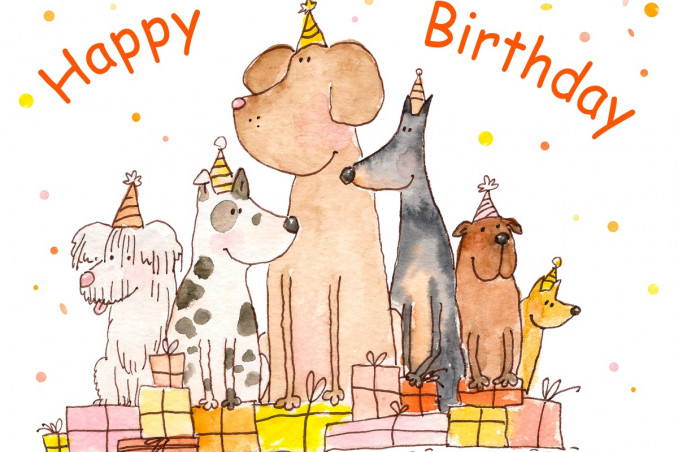 Biglietti di auguri di compleanno con gatti e cani: 7 design