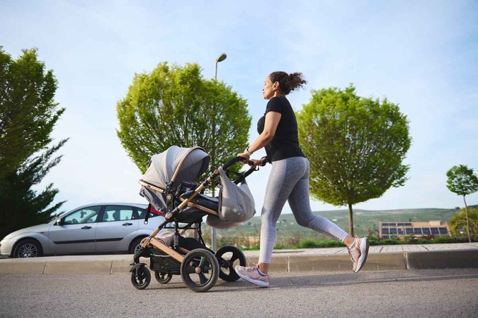 ginnastica con il passeggino