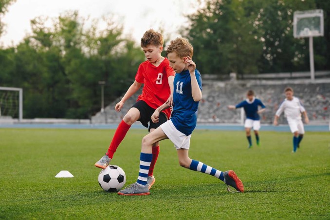 partita di calcio dei figli